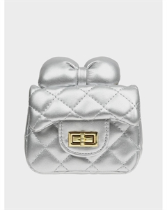 Сумка с бантом, серебристая Rena chris