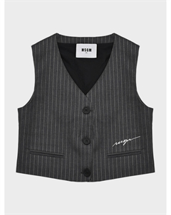 Жилет в полоску с люрексом Msgm
