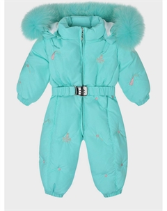 Комбинезон с вышивкой, бирюзовый Manudieci