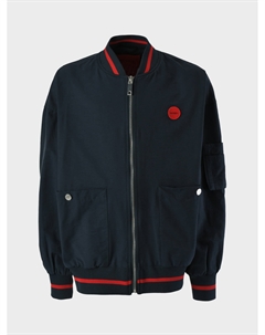 Куртка-бомбер с красной отделкой, синяя Max&co