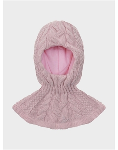 Шапка-шлем вязаная, розовая Chobi