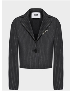 Пиджак в полоску с люрексом, серый Msgm