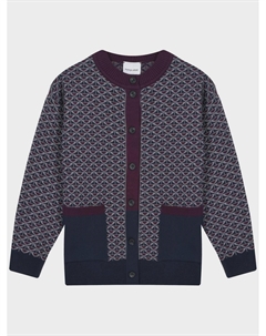 Синий жаккардовый кардиган Kenglabel
