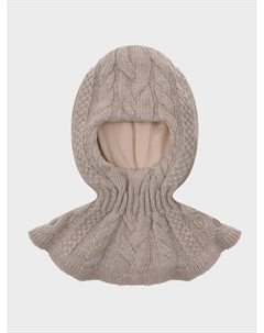 Шапка-шлем вязаная, бежевая Chobi