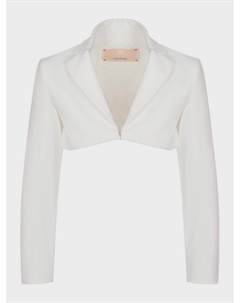 Белый укороченный пиджак Elisabetta franchi