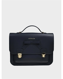 Портфель из эко-кожи, синий Monnalisa