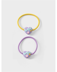 Желто-фиолетовые резинки для волос, 2 шт. Tais