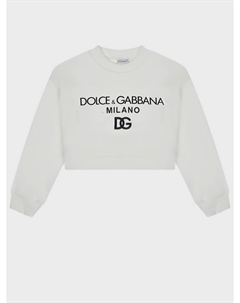 Белый свитшот с черным лого Dolce&gabbana