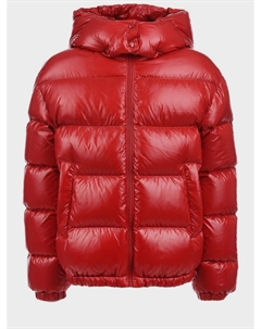 Красная куртка с логотипом на спинке Moncler