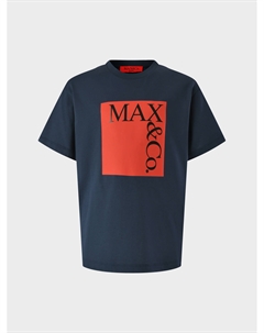 Футболка с лого, синяя Max&co