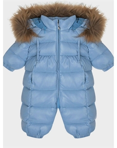 Комбинезон с меховой отделкой, голубой Manudieci