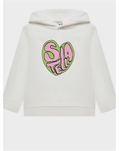 Толстовка-худи с принтом сердца, белая Stella mccartney