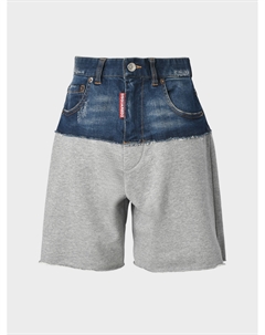 Бермуды из денима и трикотажа Dsquared2