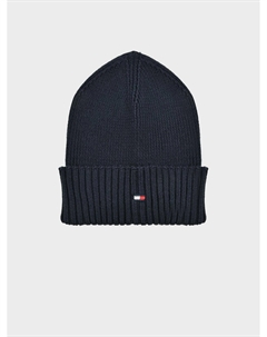 Вязаная темно-синяя шапка Tommy hilfiger