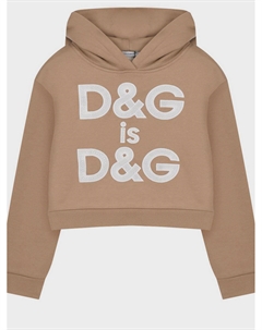 Толстовка-худи с белым лого Dolce&gabbana