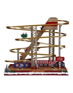 Новогодний сувенир Американские горки, LED анимация, адаптер, 47х22х40 см Timstor