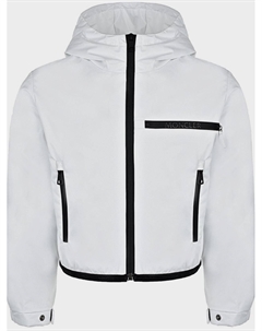 Белая куртка с черным кантом Moncler