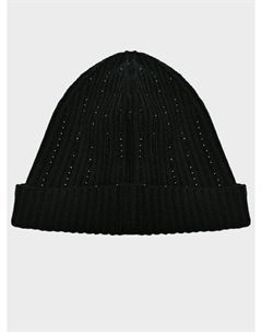 Шапка с вертикальными полосами из страз, черная Allude