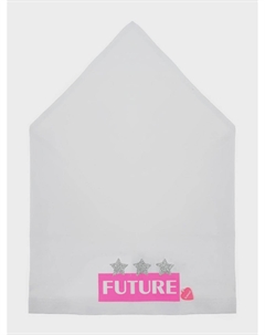 Белая косынка с принтом "Future" Il trenino