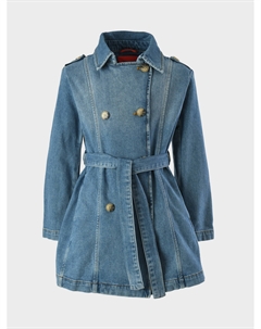 Плащ двубортный, джинсовый Max&co