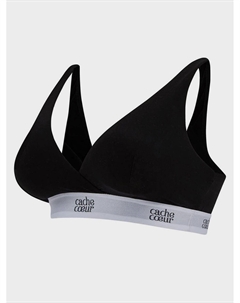 Черный бюстгальтер для кормления, без косточек Cache coeur