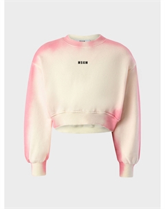 Свитшот укороченный с принтом tie dye Msgm