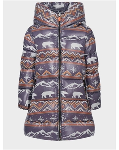 Стеганое пальто с принтом "белые медведи" Save the duck