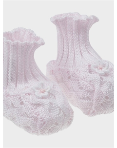 Розовые вязаные пинетки Marlu