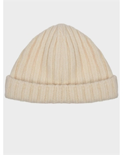 Шапка-бини с отворотом, кремовая Allude