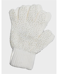 Перчатки со стразами, белые Regina