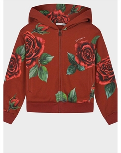 Спортивная куртка с принтом "розы" Dolce&gabbana