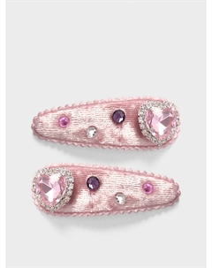 Заколки для волос клик-клак, розовые Tais