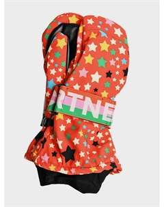 Мембранные варежки с принтом "звезды" Stella mccartney