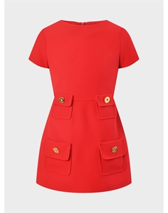 Платье с накладными карманами, красное Elisabetta franchi