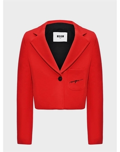 Укороченный пиджак на одной пуговице Msgm