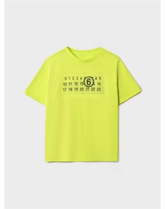 Футболка с лого, салатовая Mm6
