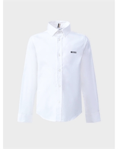 Рубашка с вышитым лого, белая Boss