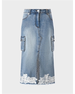 Юбка миди с кружевом и карманами-карго Ermanno scervino