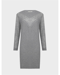 Платье комбинированной вязки, серое Panicale