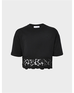Футболка с кружевным низом Ermanno scervino