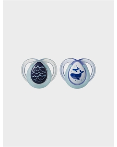 Пустышка-соска силиконовая ночная Night Time, 0-6 мес., 2 шт. Tommee tippee