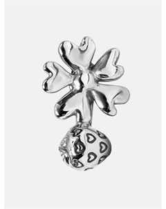 Кафф "клубничка и сердца", серебро Sneak peek