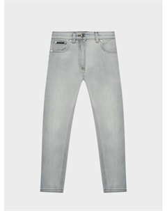 Джинсы с лого, голубые Dolce&gabbana