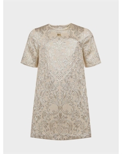 Жаккардовое платье с короткими рукавами Dolce&gabbana