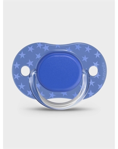 Голубая пустышка с физиологической силиконовой соской "BASICS", с рождения до 6 месяцев (2 шт) Suavinex
