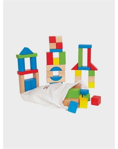 Конструктор деревянный цветной, 50 элементов Hape
