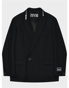 Пиджак двубортный, оверсайз, декор сережки для пирсинга Versace jeans couture