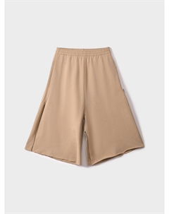 Бермуды с поясом на резинке, бежевые Mm6