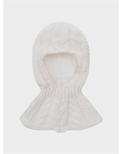 Шапка-шлем вязаная, белая Chobi