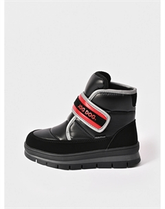 Мембранные сапоги с красной застежкой велкро Jog dog